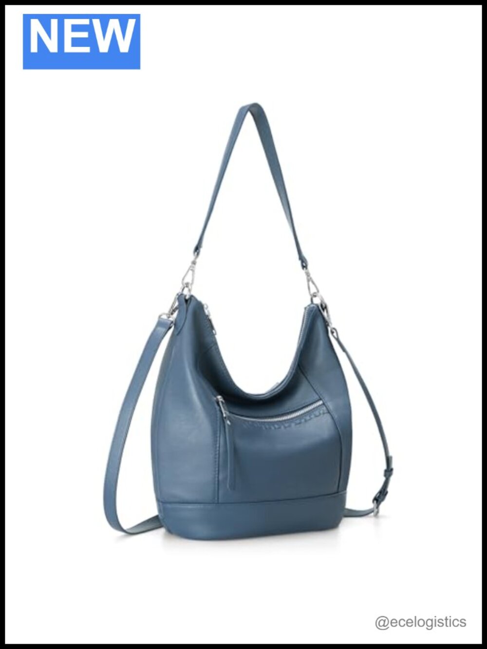 Genuine Leather Crossbody Hobo Purse Lightweight Handbags Women with 2 Straps